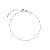 1948-Satellite Chain Anklet-Anklets-Sterling Silver-Blue Ruby Jewellery-Vancouver Canada