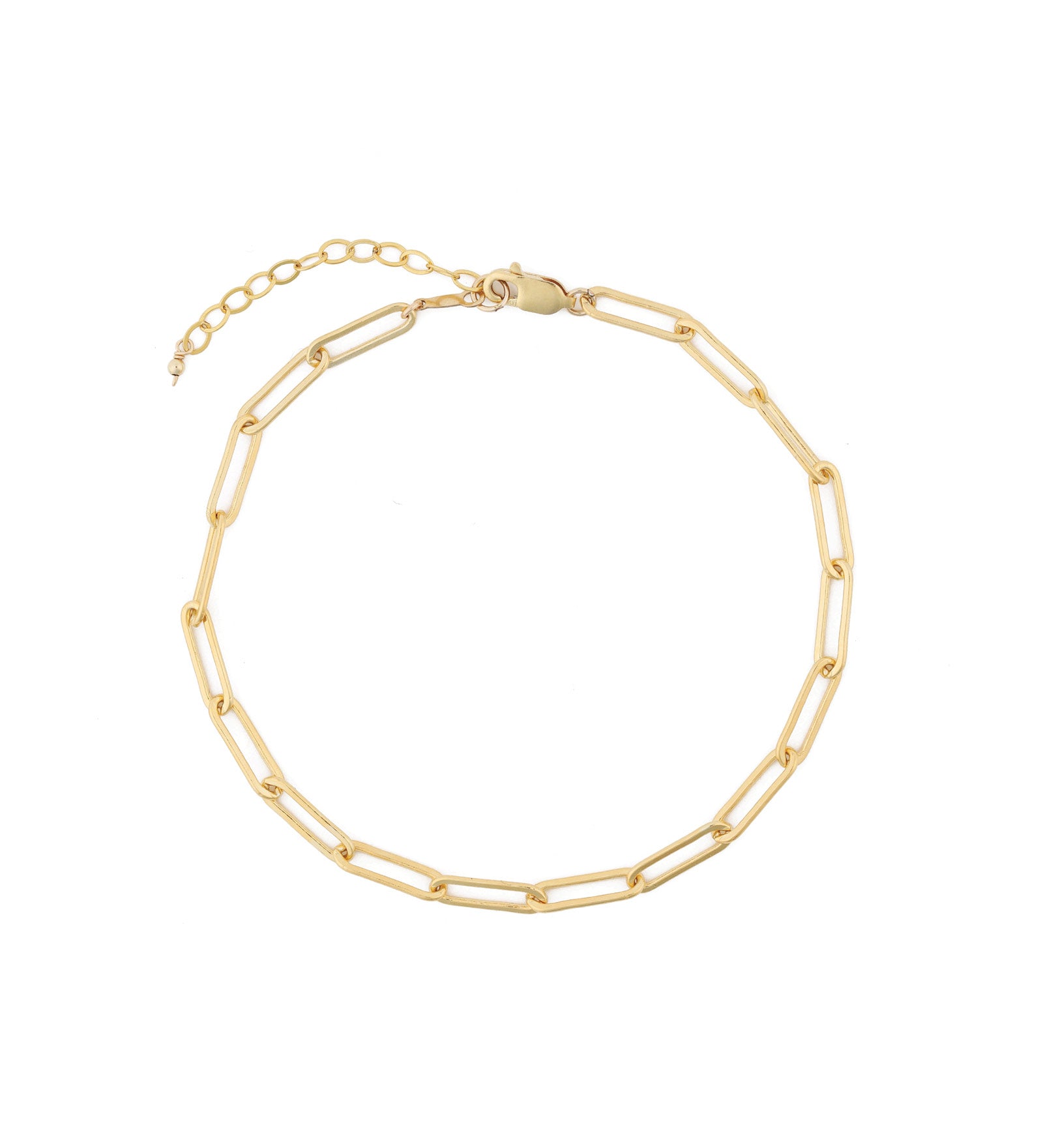 Paperclip Chain Anklet | Large 14k Gold Filled