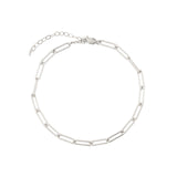 Paperclip Chain Anklet | Large Sterling Silver