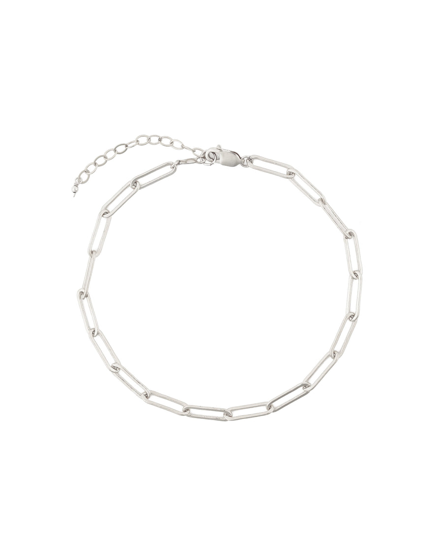 Paperclip Chain Anklet | Large Sterling Silver