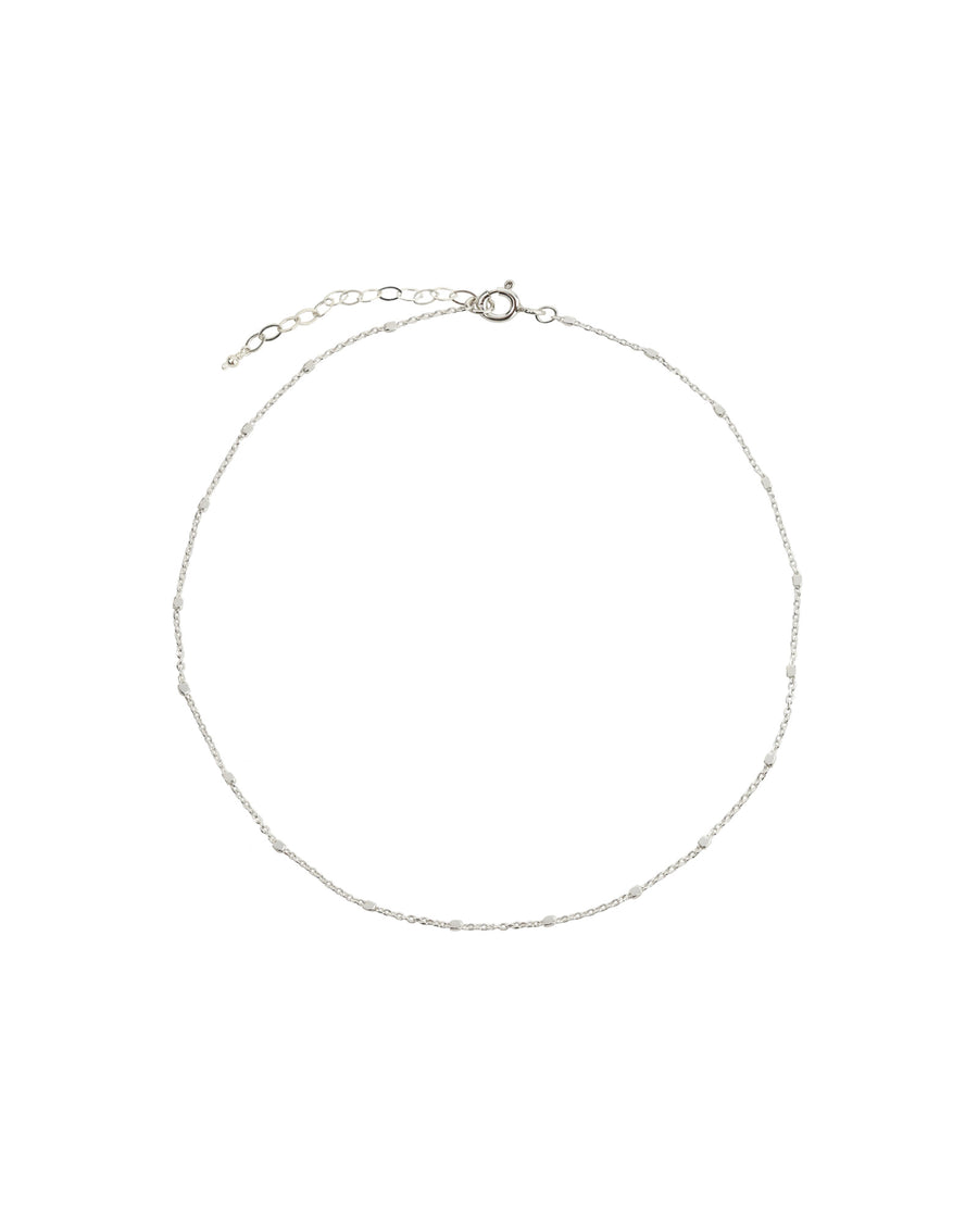 Square Satellite Chain Anklet Sterling Silver