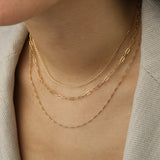 Paperclip Chain Necklace | Small 14k Gold Filled / 16