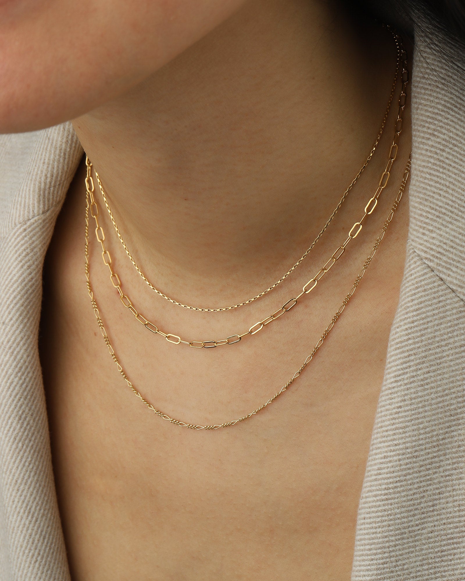 Paperclip Chain Necklace | Small 14k Gold Filled / 16