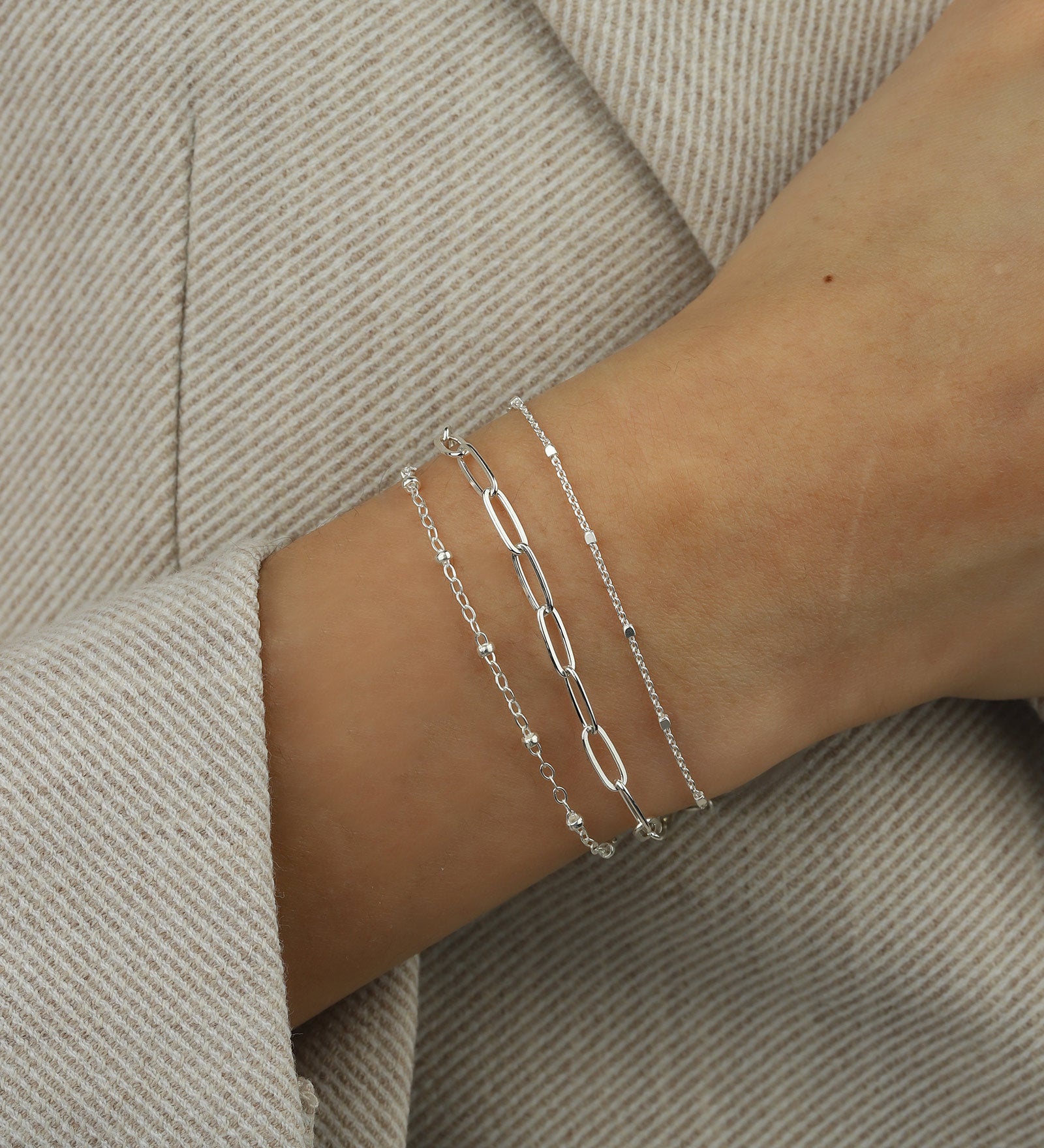 Paperclip Chain Bracelet | Medium Sterling Silver