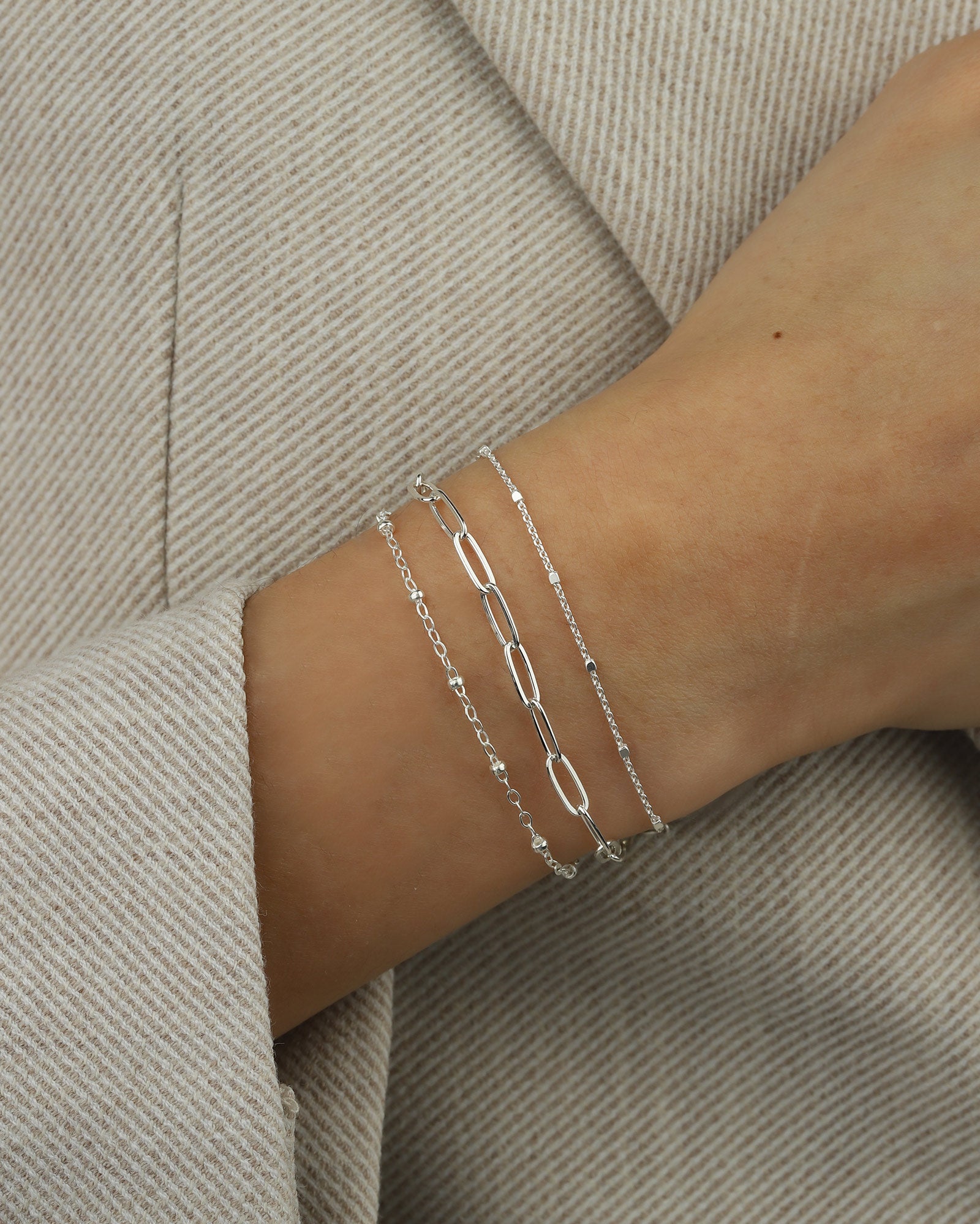 Paperclip Chain Bracelet | Medium Sterling Silver