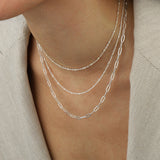 Paperclip Chain Necklace | Medium Sterling Silver / 18