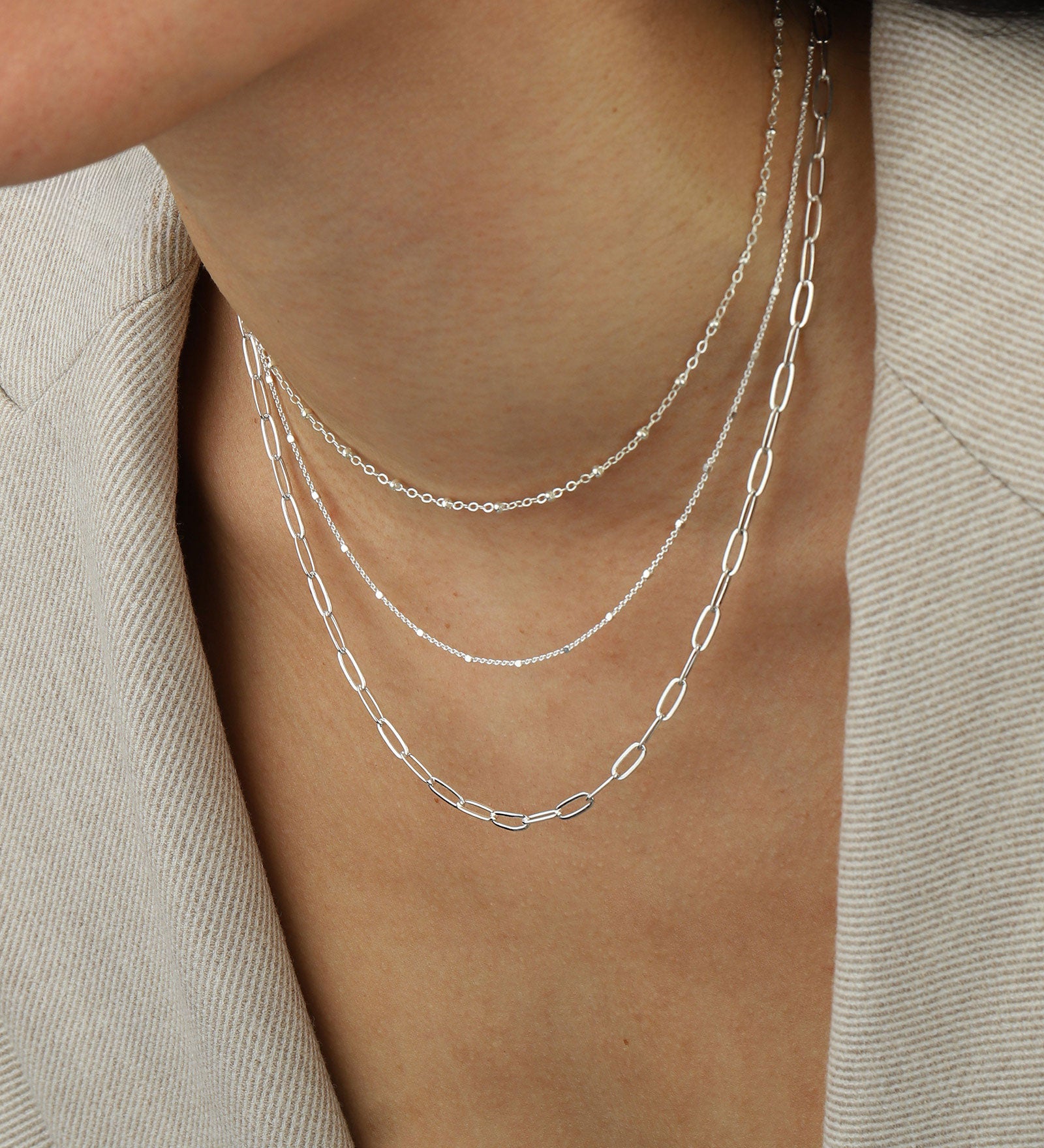 Paperclip Chain Necklace | Medium Sterling Silver / 18