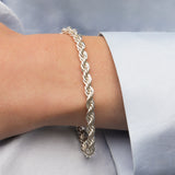 1948-French Rope Bracelet | XL-Bracelets-Sterling Silver-Blue Ruby Jewellery-Vancouver Canada