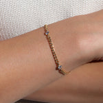 1948-Station 3 CZ Curb Bracelet-Bracelets-Blue Ruby Jewellery-Vancouver Canada