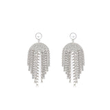 Dallas Earrings Silver Tone, Crystal