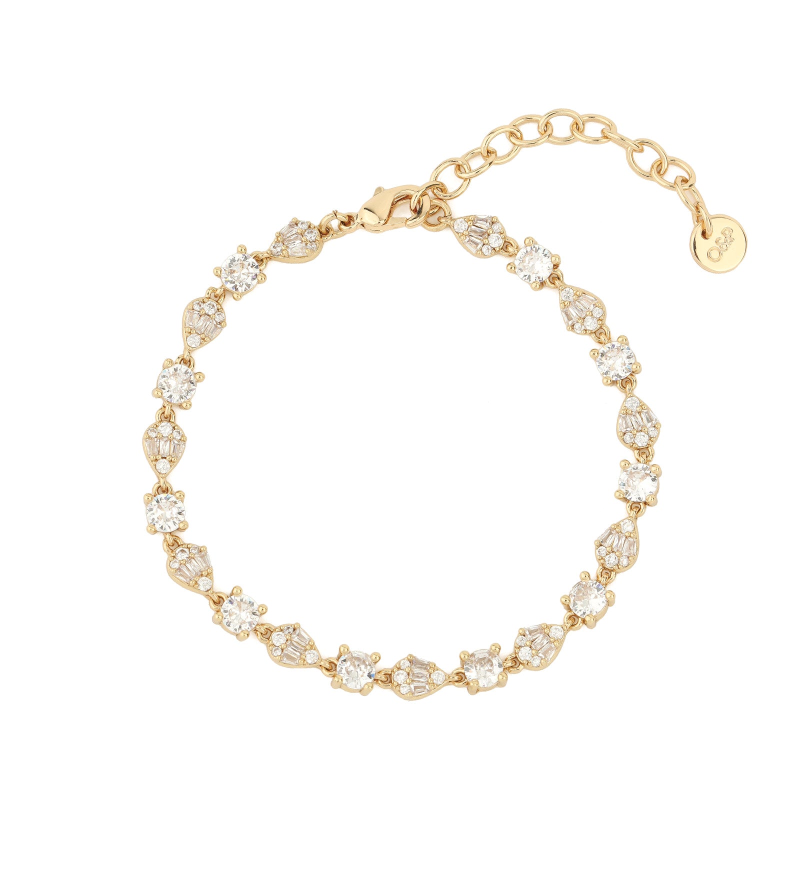 Amara Bracelet 14K Gold Plated, Cubic Zirconia