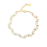 Foret Bracelet 14K Gold Plated, Glass Crystals