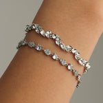 Olive & Piper-Foret Bracelet-Bracelets-Silver-Tone Plated, Glass Crystals-Blue Ruby Jewellery-Vancouver Canada