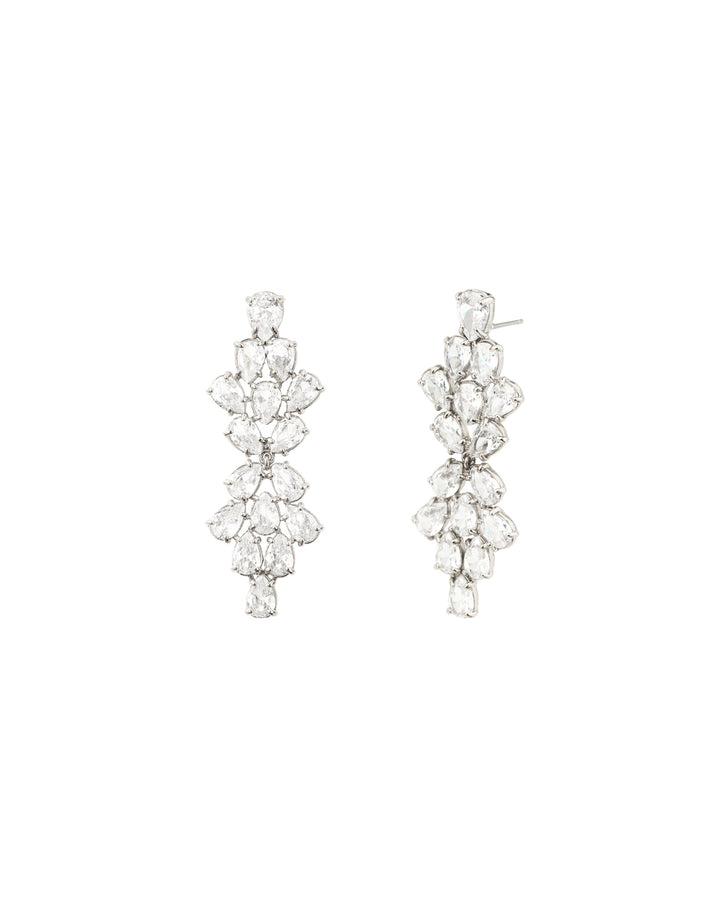 Daria Drops Silver-Tone Plated, Cubic Zirconia