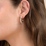 Olive & Piper-Privé Hoops-Earrings-14k Gold Plated, Cubic Zirconia-Blue Ruby Jewellery-Vancouver Canada