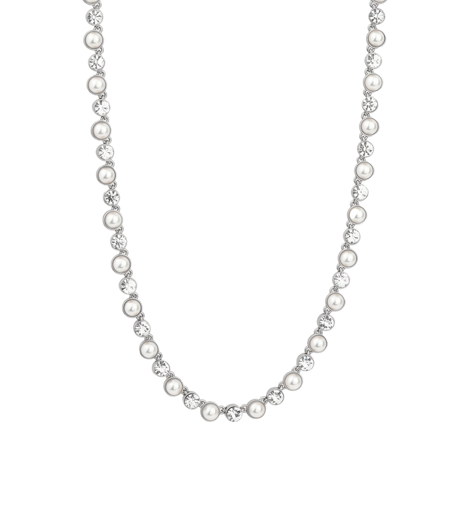 Evangeline Necklace Silver-Tone Plated, Glass Crystals