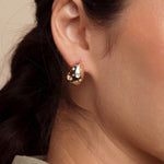 Olive & Piper-Aven Studs-Earrings-14k Gold Plated, Crystal-Blue Ruby Jewellery-Vancouver Canada