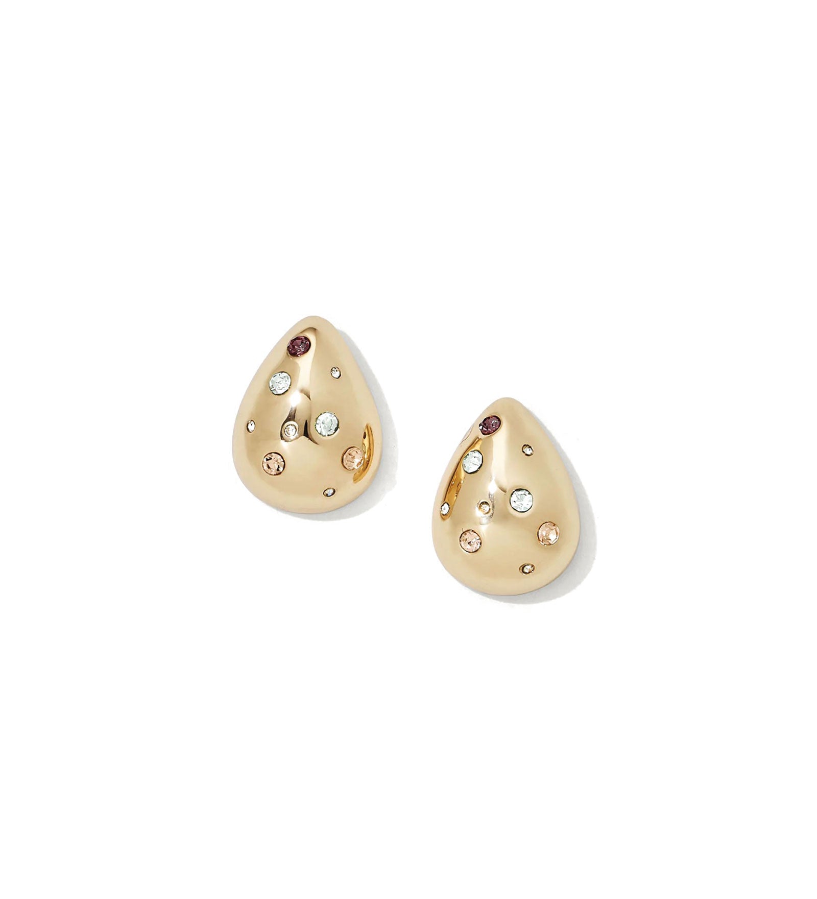 Olive & Piper-Aven Studs-Earrings-14k Gold Plated, Crystal-Blue Ruby Jewellery-Vancouver Canada