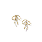 Olive & Piper-Alessi Bow Earrings-Earrings-14k Gold Plated, Crystal-Blue Ruby Jewellery-Vancouver Canada