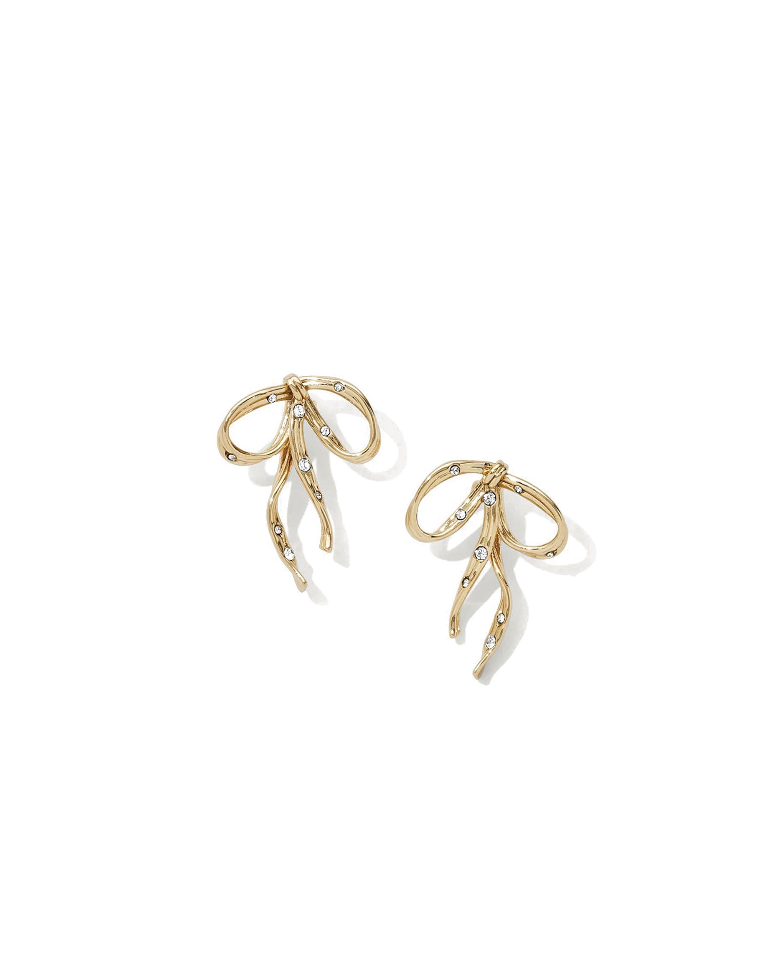 Olive & Piper-Alessi Bow Earrings-Earrings-14k Gold Plated, Crystal-Blue Ruby Jewellery-Vancouver Canada