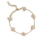 Bianca Bracelet 14k Gold Plated, Cubic Zirconia, White Pearl