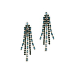 Bruné Studs 14k Gold Plated, Green Crystal