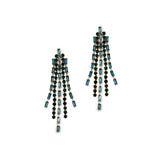 Bruné Studs 14k Gold Plated, Green Crystal