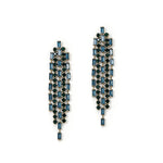 Bruné Studs 14k Gold Plated, Green Crystal