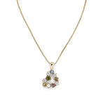 Aimee Necklace 14k Gold Plated, Cubic Zirconia, White Pearl