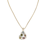 Aimee Necklace 14k Gold Plated, Cubic Zirconia, White Pearl