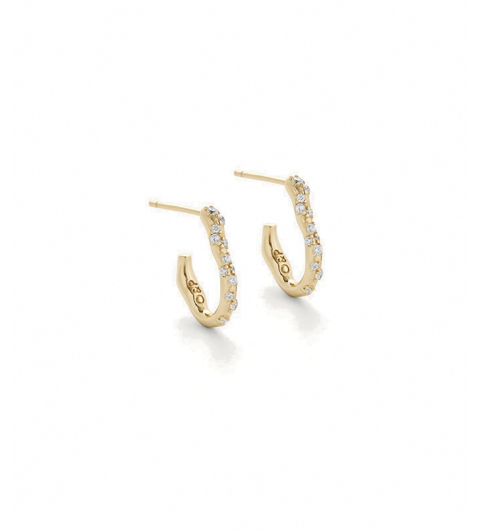 Raya Hoops 18k Gold Vermeil, Cubic Zirconia