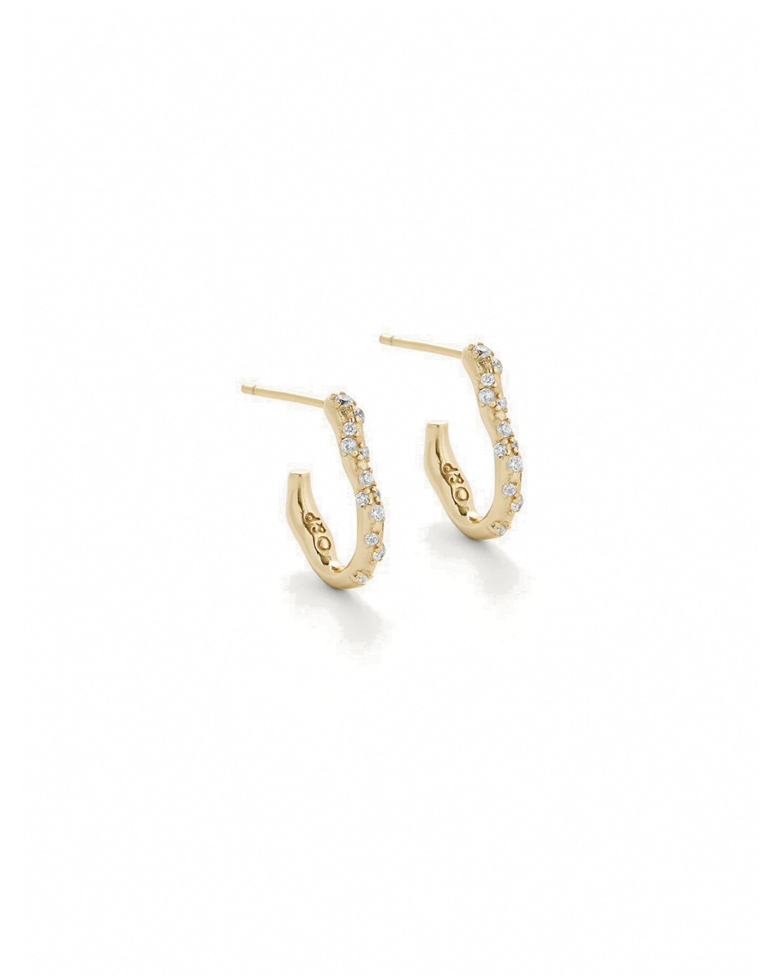 Raya Hoops 18k Gold Vermeil, Cubic Zirconia