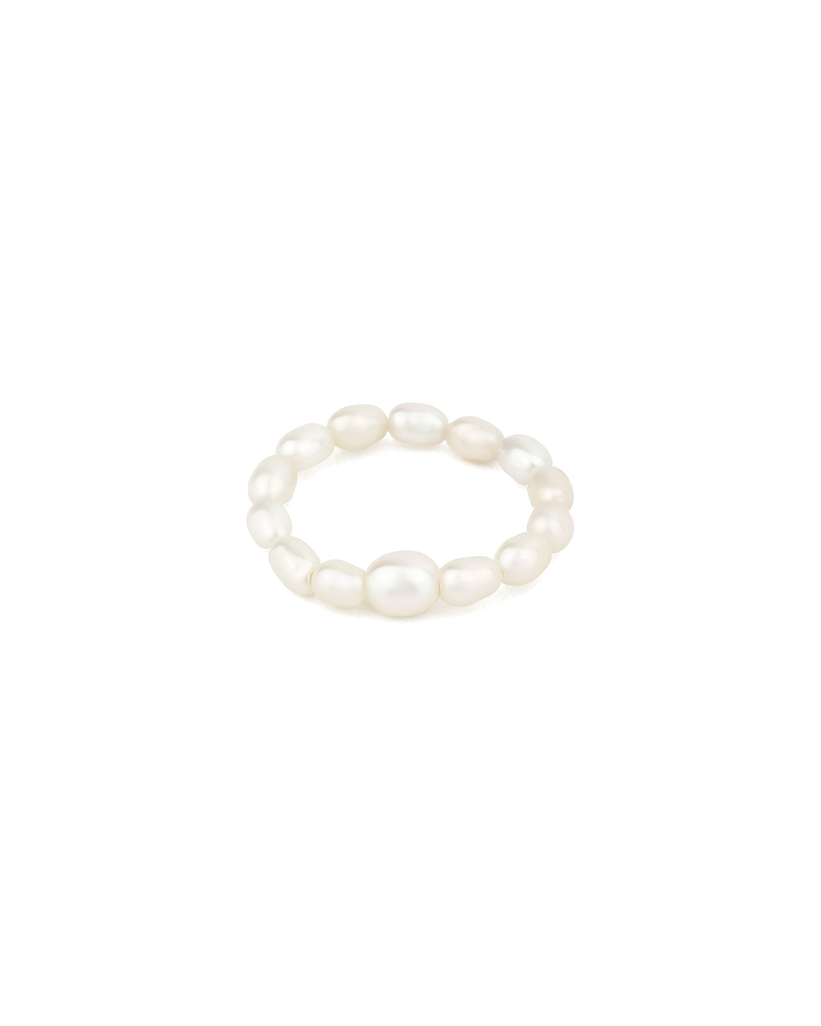 Rice Pearl Ring White Pearl / 5