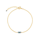 Poppy Rose-Birthstone Bracelet-Bracelets-14k Gold Filled, Aquamarine - March-Blue Ruby Jewellery-Vancouver Canada