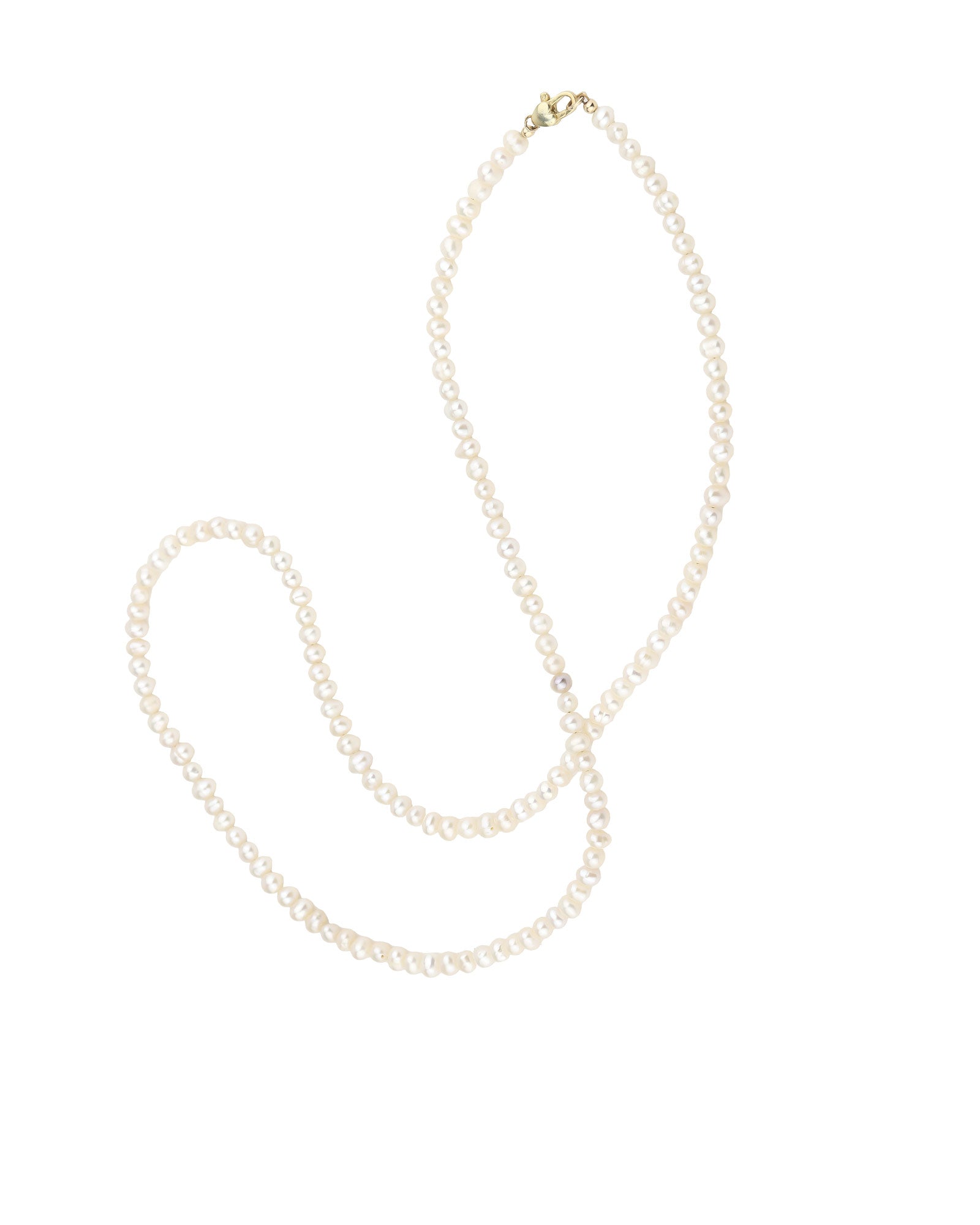 28" Pearl Necklace 14k Gold Filled, 14k Gold Vermeil