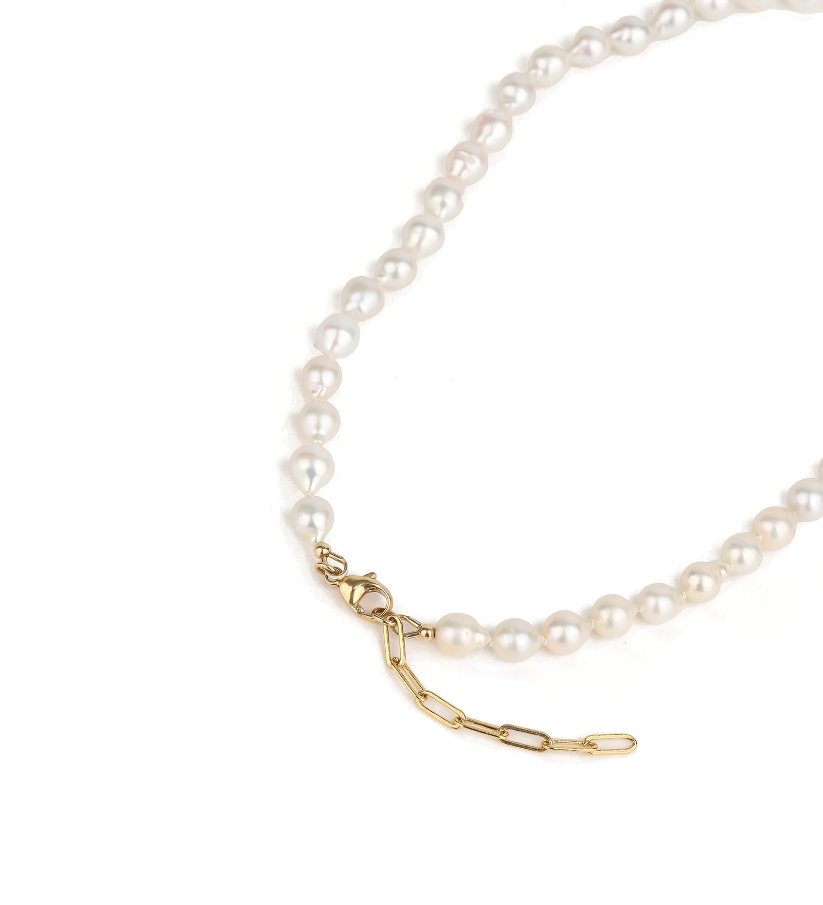 Baroque Pearl Necklace 14k Gold Filled, White Pearl