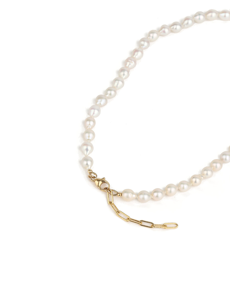 Baroque Pearl Necklace 14k Gold Filled, White Pearl