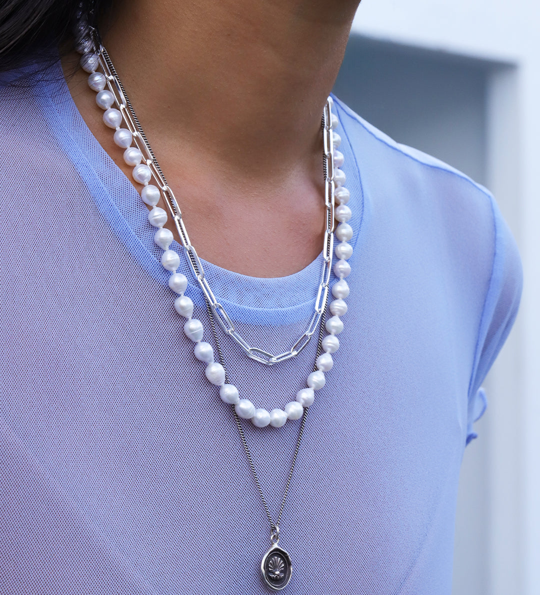 Poppy Rose-Baroque Pearl Necklace-Necklaces-Blue Ruby Jewellery-Vancouver Canada