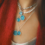 Pyrrha-The World is Your Oyster Necklace | Capri Blue-Necklaces-Blue Ruby Jewellery-Vancouver Canada