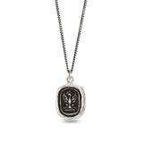 Pyrrha-Follow Your Dreams Talisman-Necklaces-Oxidized Sterling Silver-Blue Ruby Jewellery-Vancouver Canada