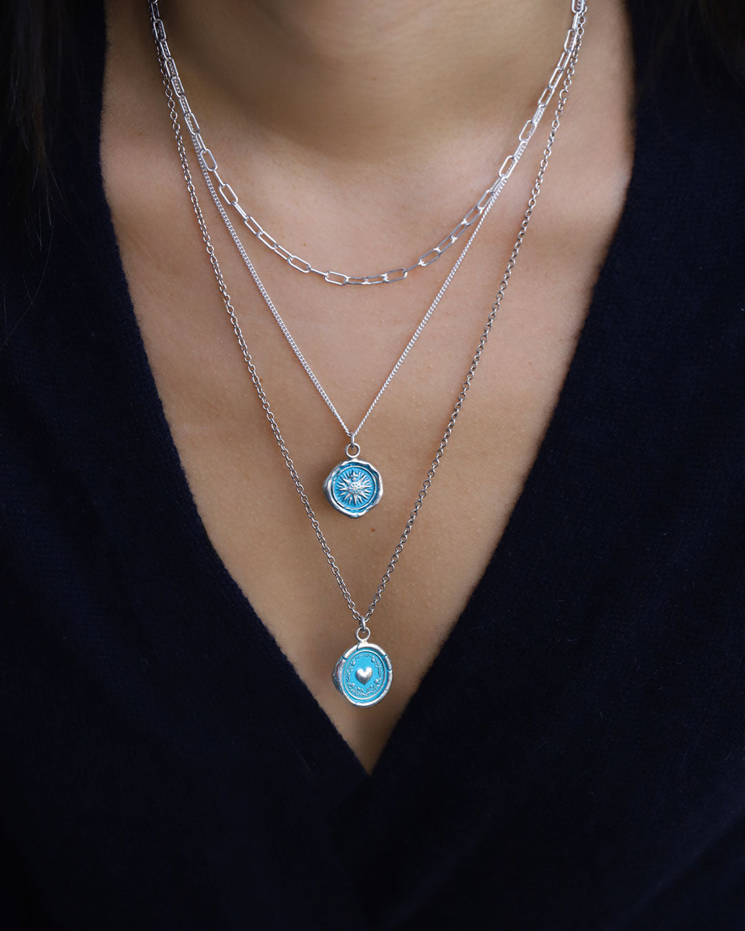 Pyrrha-Direction Necklace | Capri Blue-Necklaces-Blue Ruby Jewellery-Vancouver Canada