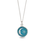 Pyrrha-Trust The Universe Talisman | True Colours-Necklaces-Sterling Silver, Ceramic Blue-Blue Ruby Jewellery-Vancouver Canada