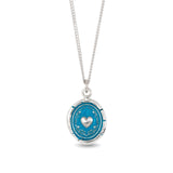 Pyrrha-Self Love Talisman | True Colours-Necklaces-Sterling Silver, Ceramic Blue-Blue Ruby Jewellery-Vancouver Canada