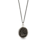 Pyrrha-Seeds Of Success Talisman-Necklaces-Oxidized Sterling Silver-Blue Ruby Jewellery-Vancouver Canada