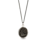 Pyrrha-Seeds Of Success Talisman-Necklaces-Oxidized Sterling Silver-Blue Ruby Jewellery-Vancouver Canada