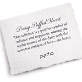 Pyrrha-Daisy Large Puffed Heart Necklace-Necklaces-Blue Ruby Jewellery-Vancouver Canada