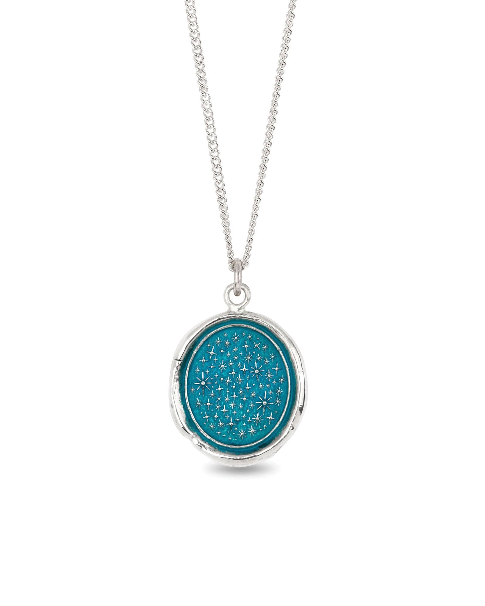 We Are Stardust Talisman | Capri Blue Sterling Silver, White Pearl