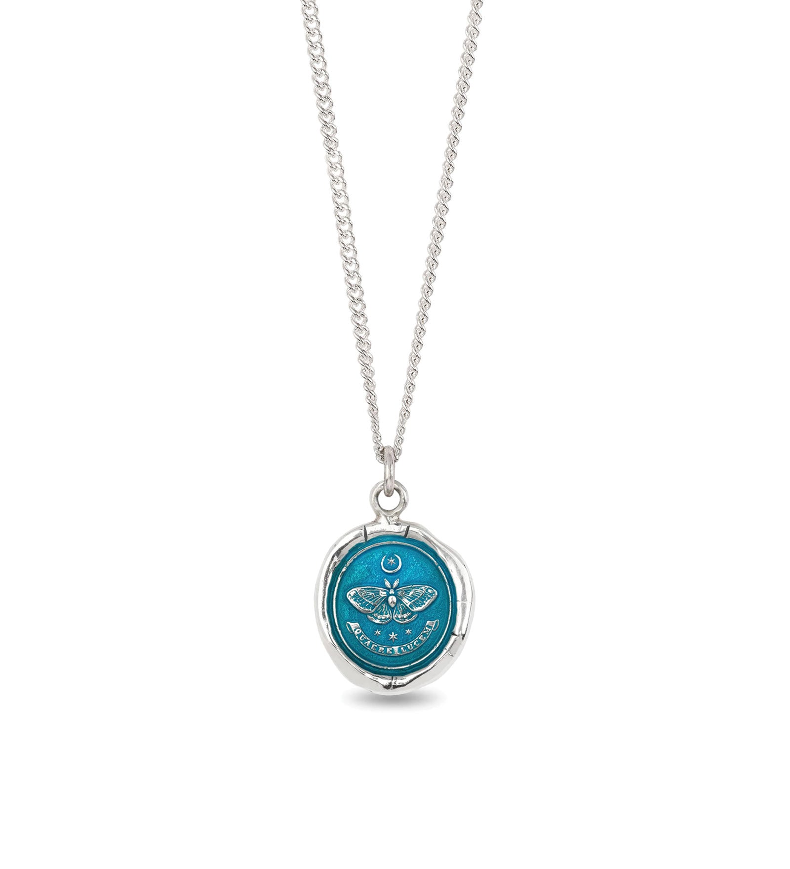 Seek The Light Talisman | Capri Blue Sterling Silver, Ceramic Blue