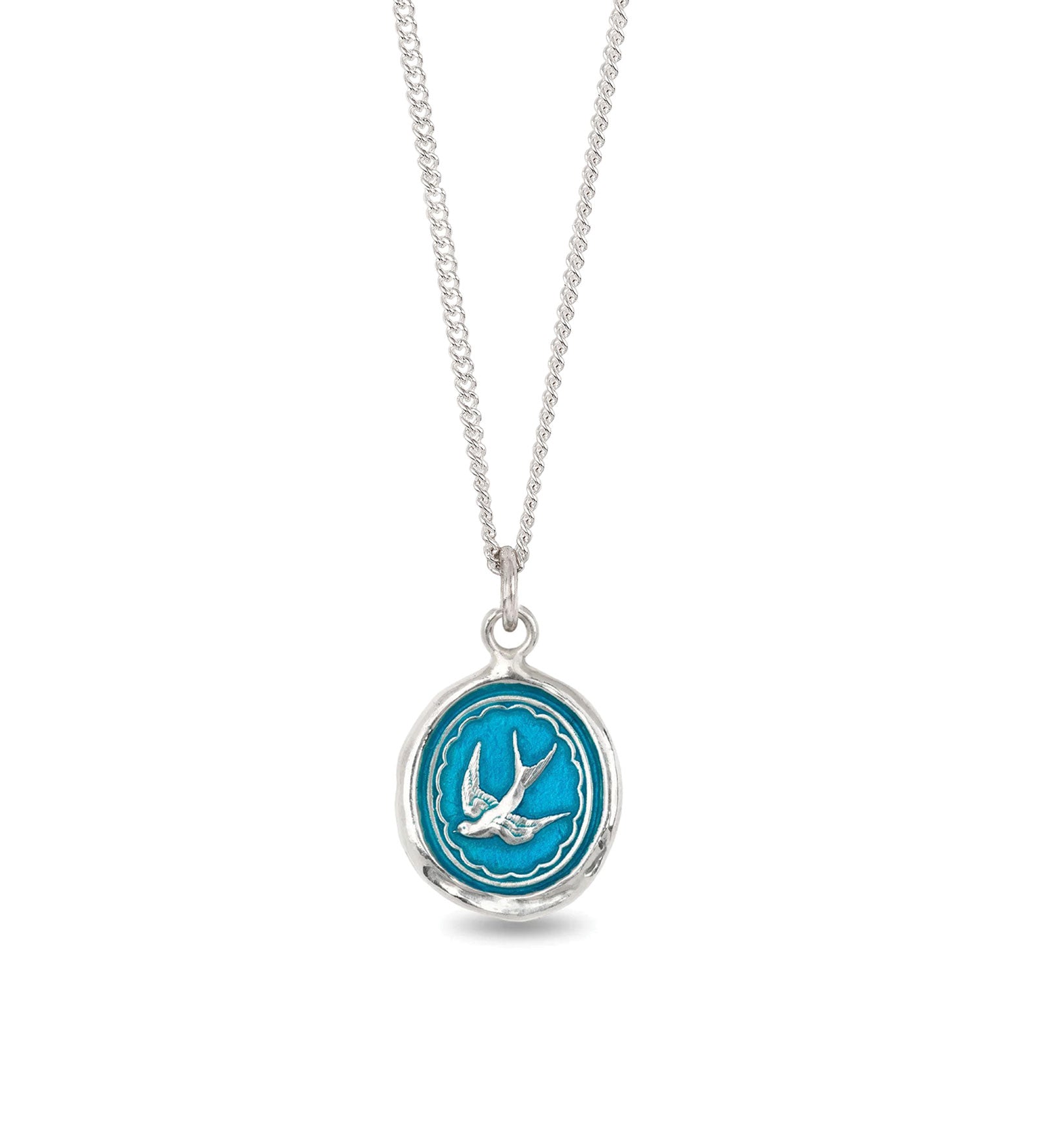 Free Spirited Talisman | Capri Blue Sterling Silver, White Pearl