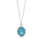 Pyrrha-Memento Mori Necklace | Capri Blue-Necklaces-Blue Ruby Jewellery-Vancouver Canada